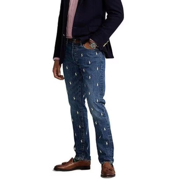 Polo Ralph Lauren Sullivan Slim-Fit Tapered Leg Embroidered Pony Stretch Jeans